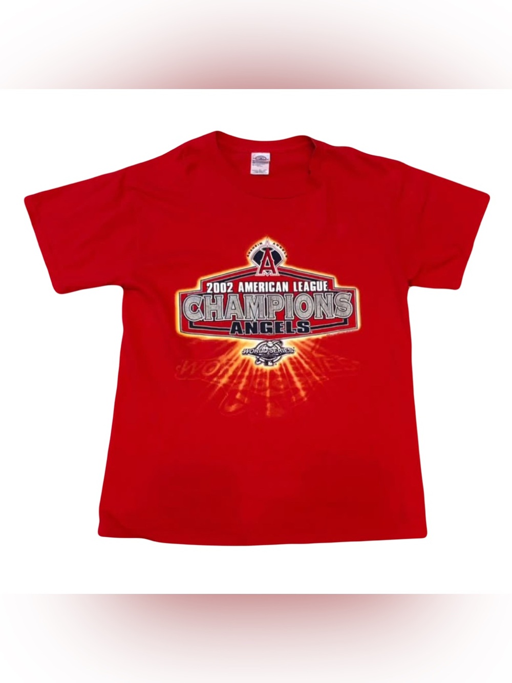 Mens Vintage Y2K Anaheim Angels MLB World Series Champion Shirt Size Medium